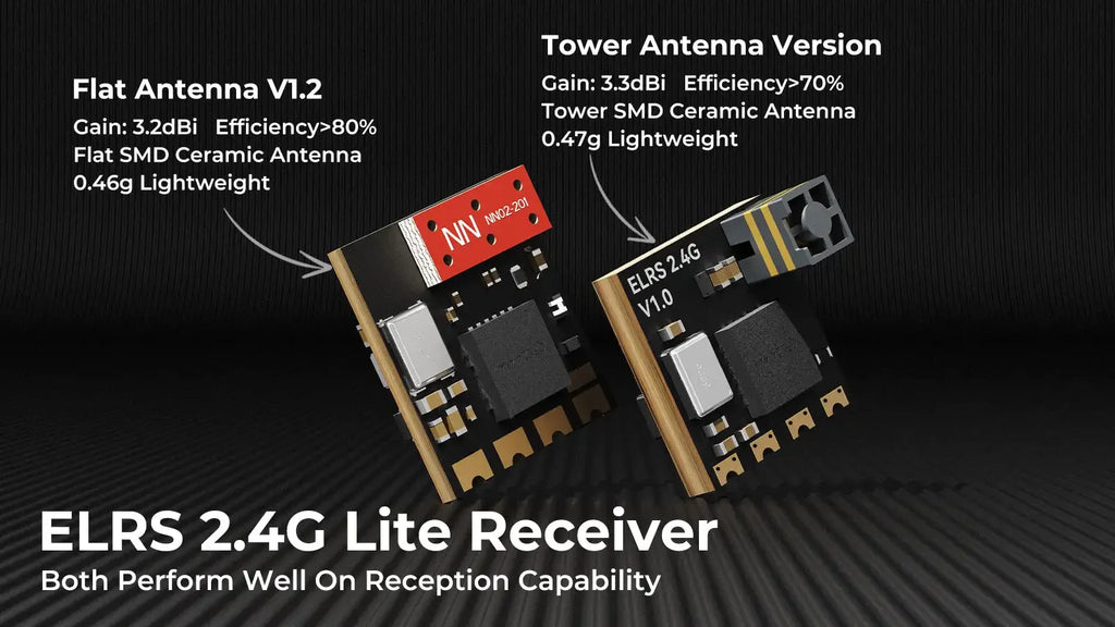 BETAFPV ELRS Lite 2.4GHz V1.2 Receiver ESP8285 SX1280 Flat Antenna 5V Input For Meteor65 Meteor75 Tiny Whoop FPV Racing Drone