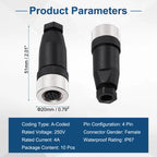 10Pcs 4/5/8 Pin M12 Male/Female Aviation Wire Connector A Code Waterproof IP67 Circular Connector Aviation Plug for Automation