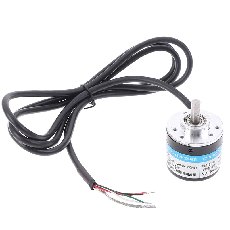 100-600P/R Incremental Photoelectric Rotary Encoder DC 5V-24V Mini Pulse Speed Measuring Sensor