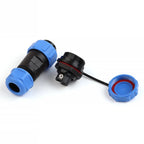 LP/SP21 IP68 Back Nut Screw crimp Panel Mount Connector Outdoor Waterproof 2/3/4/5/6/7 Pin Welding Free Male Plug Female Socket