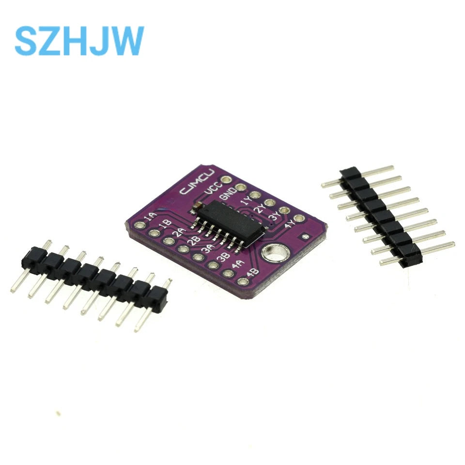 1-10PCS SN74HC00D Quad 2-Input NAND Gate IC Module DIP-14 5V Logic Level Converter for Digital Circuit DIY Electronics Projects