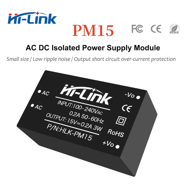 Hi-Link HLK-PM01 HLK-PM03 HLK-PM09 HLK-PM12 HLK-PM15 HLK-PM24 220V to 3.3V/5V/9V/12V/15V/24V AC DC Converter Power Supply Module