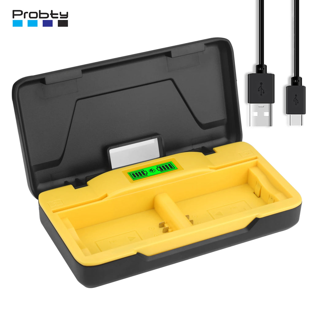 Probty EN-EL25 EN EL25A Battery Charger 20W Fast Charging w SD Card Slots For Nikon Z Series Z50 Z30 Z50ii ZFC Z FC Camera
