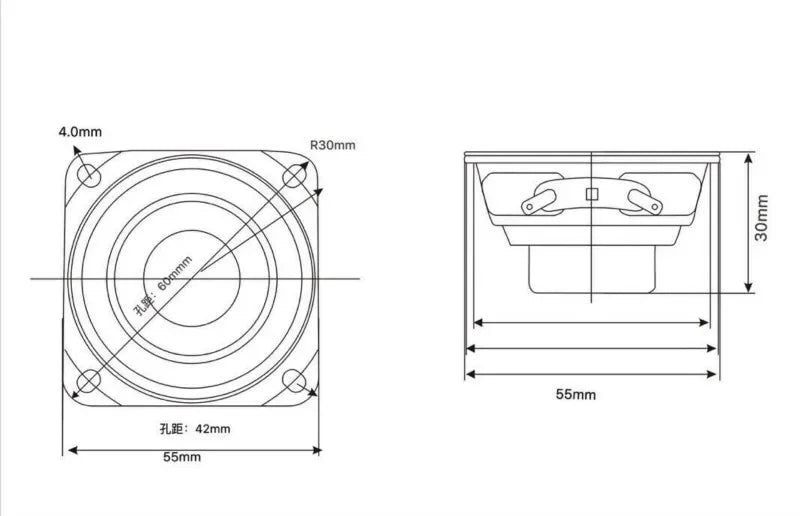 SOTAMIA 2Pcs 2 Inch Square Audio Full Range HiFi Speaker 4 Ohm 8 Ohm 20W 15W 10W 4R 8R DIY Soundbar Bluetooth Speaker