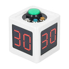 Poker Shot Clock with 1.4in Display 4 Sides Cube Timer 5-Level Brightness No Battery for Poker Casino Chess Tournament