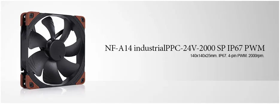 Noctua NF-A14 industrialPPC 2000RPM/3000RPM IP67 140mm Case Fan 12V/24V PWM CPU Cooling Fan Computer Case Industrial Equipment