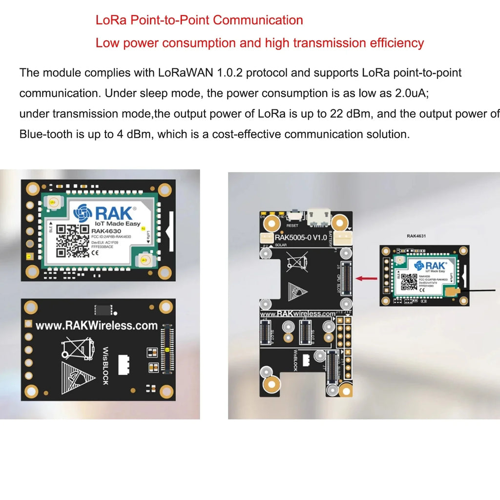 WisBlock Basic Starter Kit for Meshtastic RAK4631 LPWAN Wireless SX1262 LoRa Module with RAK19007 Base Board for DIY Enthusiasts