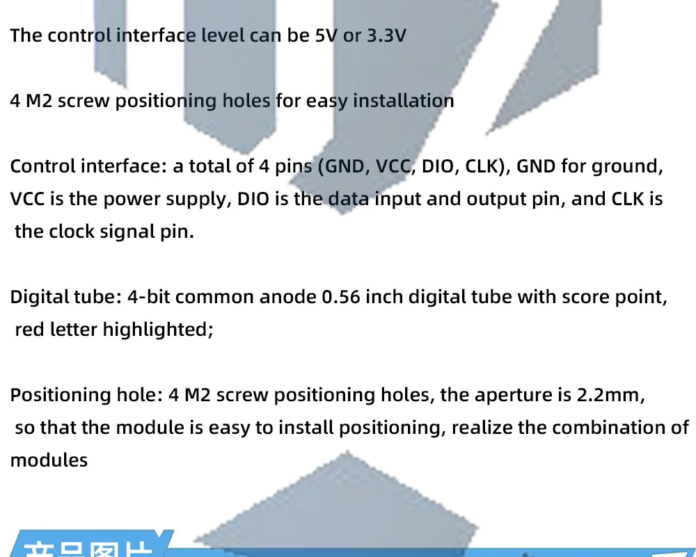 TM1637 LED Display Module 4 Digit Time Indicator Tube 7 Segment Digital Indicator Tube 0.56 Inch Digital LED Module