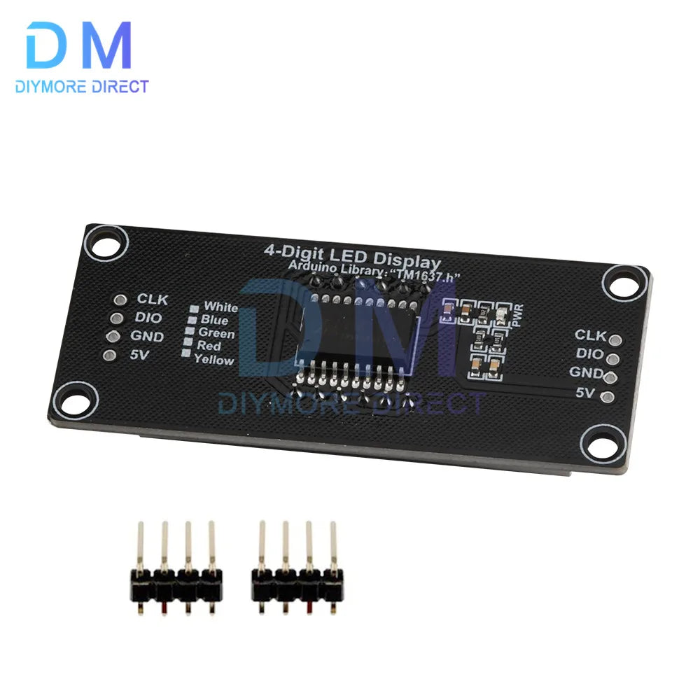 TM1637 LED Display Module for Arduino 4 Digit 7 Segment 0.56 inch Time Clock Indicator Tube Module Red Blue Green Yellow White