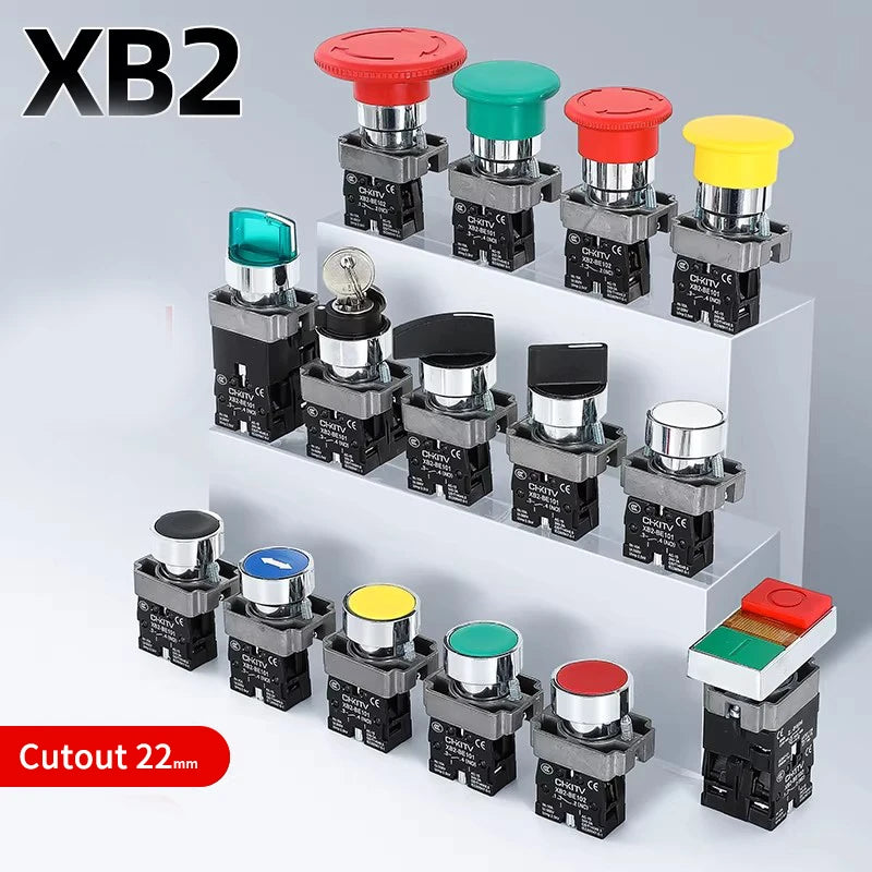 XB2-BC Mushroom Head Push Button Switch Self Resetting Red/green