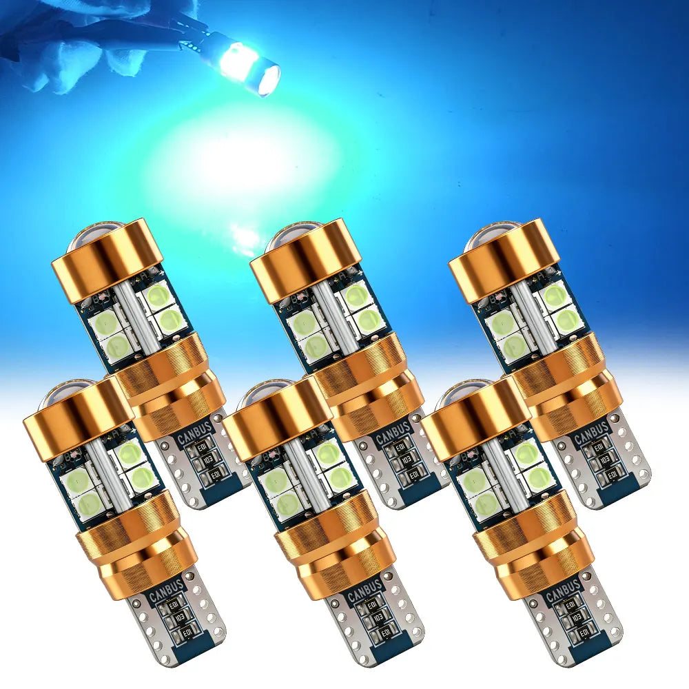 2/6/10PCS LED Signal Light Bulb Package 3030 12V 24V DC Orange Amber 158 175 Position 2821 Parking 2827 2525 T10 Car Truck Bulbs