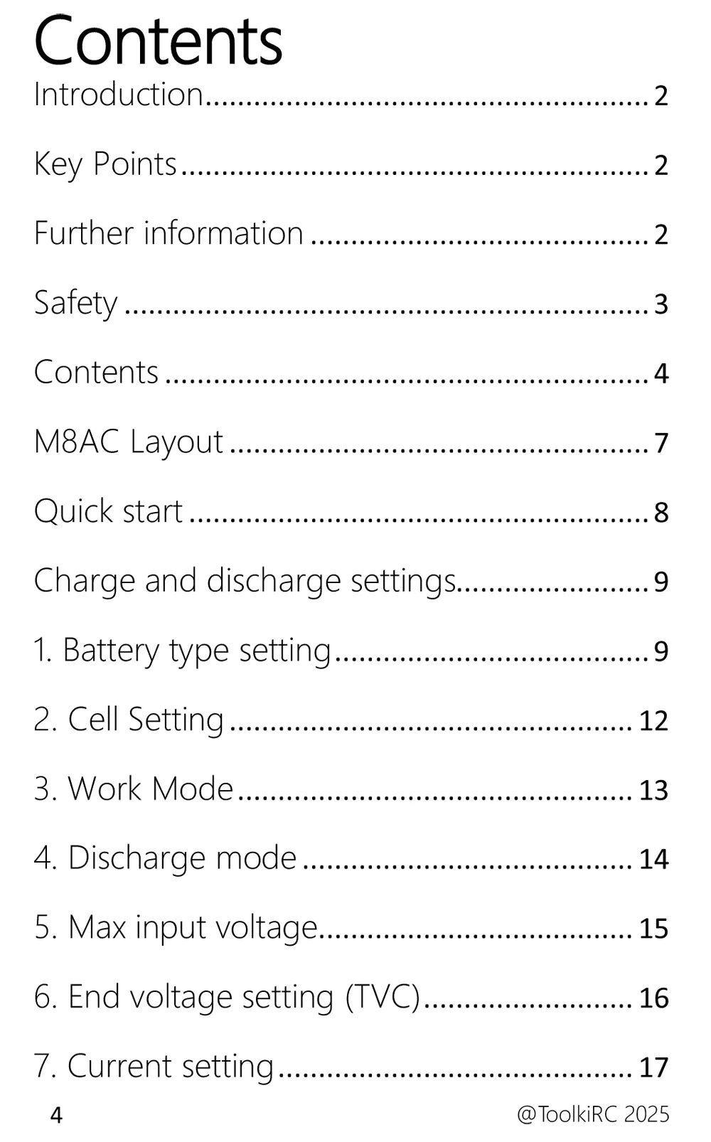 ToolkitRC M8AC Smart Lipo Battery Charger Discharger AC 200W DC 600W 20A for 1-8S LiHV Lipo Battery PD 65W FPV Model Parts Car