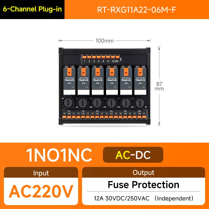 ENMG Relay Module 220VAC 2/4/8/16 Channel SPDT DPDT PLC Signal Amplifier Board Industrial Control Switch