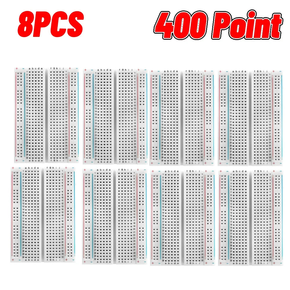 1-20pcs Breadboard 400 830 Point PCB Board MB-102 MB102 Test Develop Nodemcu Raspberri PI 2 lcd High Frequency 40pin Dupont Line