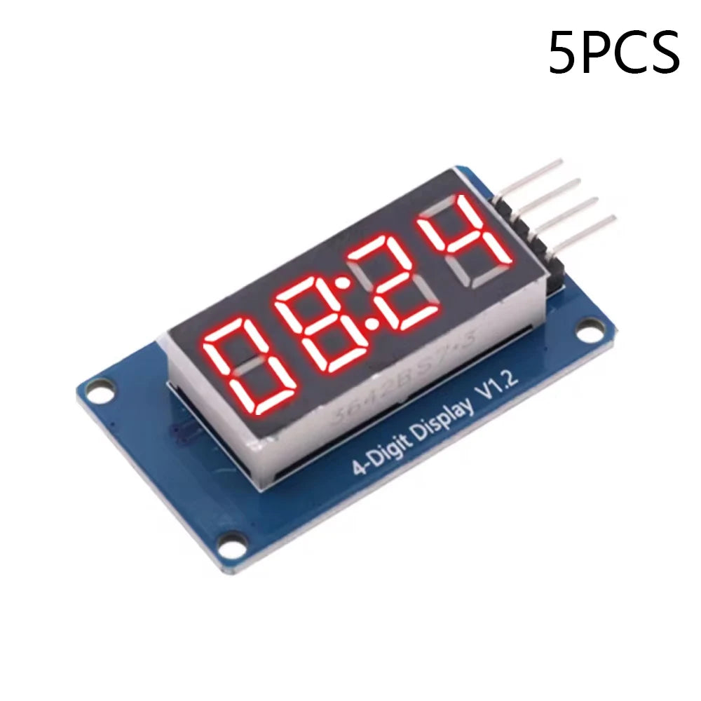 1/5/10PCS TM1637 LED Display Module 7 Segment 4 Bits 0.36 Inch Clock RED Anode Digital Tube Four Serial Driver Board Pack