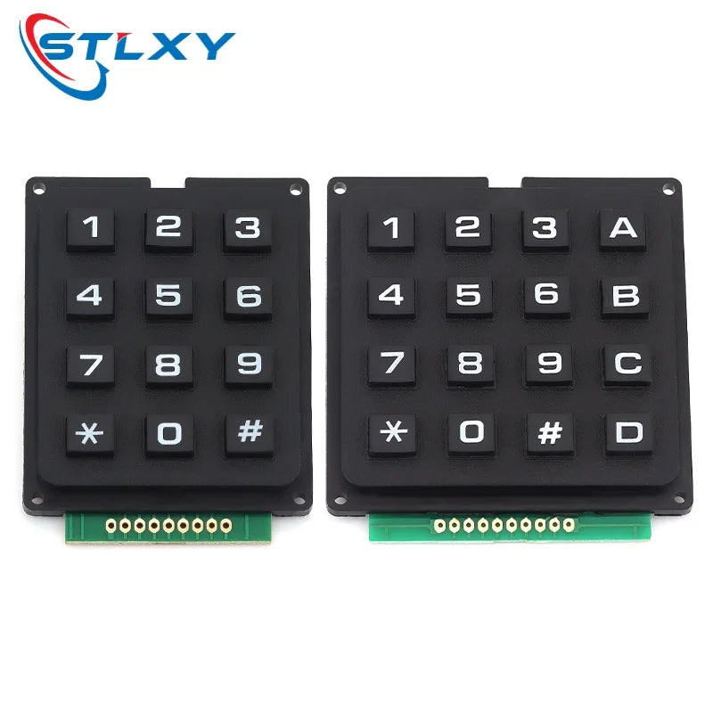 3*4 4*4 Matrix Switch Keyboard Keypad Array Module ABS Plastic Keys 4x4 3x4 12 16 Key Button Membrane Switch DIY Kit forArduino