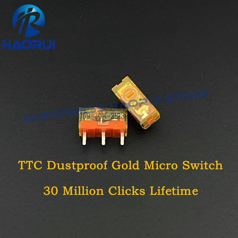 5Pcs TTC Dustproof Gold Switch 30 60 80 Million Clicks Lifetime Game mouse button Gold Contactor mouse left right micro Switches