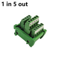 1PCS Guide Rail Terminal Block 1 In 5/8/16 Out Power Distribution Box Wire Parallel Module Guide Rail Terminal Block