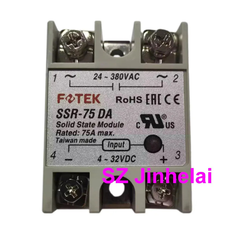 Authentic Original FOTEK Single phase Solid State Relay SSR- 10DA 25DA 40DA 50DA 75DA 10DA-H 25DA-H 40DA-H 50DA-H 75DA-H