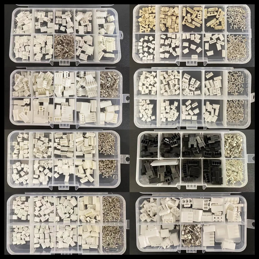 1Box JST SH 1.0MM / JST 1.25mm / PH 2.0mm / XH2.54mm /VH/SM/KF2510 Male Plug Female Socket Housing Crimp Terminal Connector Kit