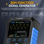 FNIRSI DPOX180H Handheld Digital Phosphor Oscilloscope 180MHz-3DB Analog Bandwidth 500MSPS 2 in 1 Signal Generator XY Mode ZOOM