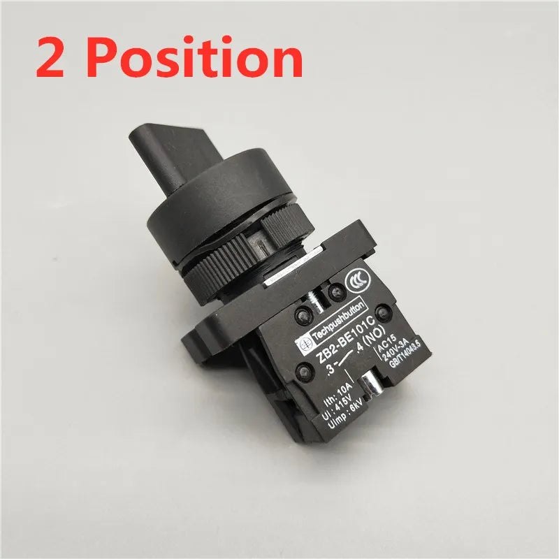 XB2-ED21 XB2-ED25 XB2-ED33 XB2-ED33 2/3 Positions 1N0/1NC&1NO/2NO Latching Self-Locking /Momentary Selector Push Button Switch