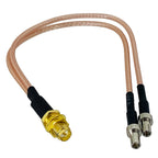 RG316 SMA RP SMA Female Bulkhead to CRC9 TS9 Male Plug Straight & Right Angle Connector RF Jumper pigtail Cable 4inch~10FT