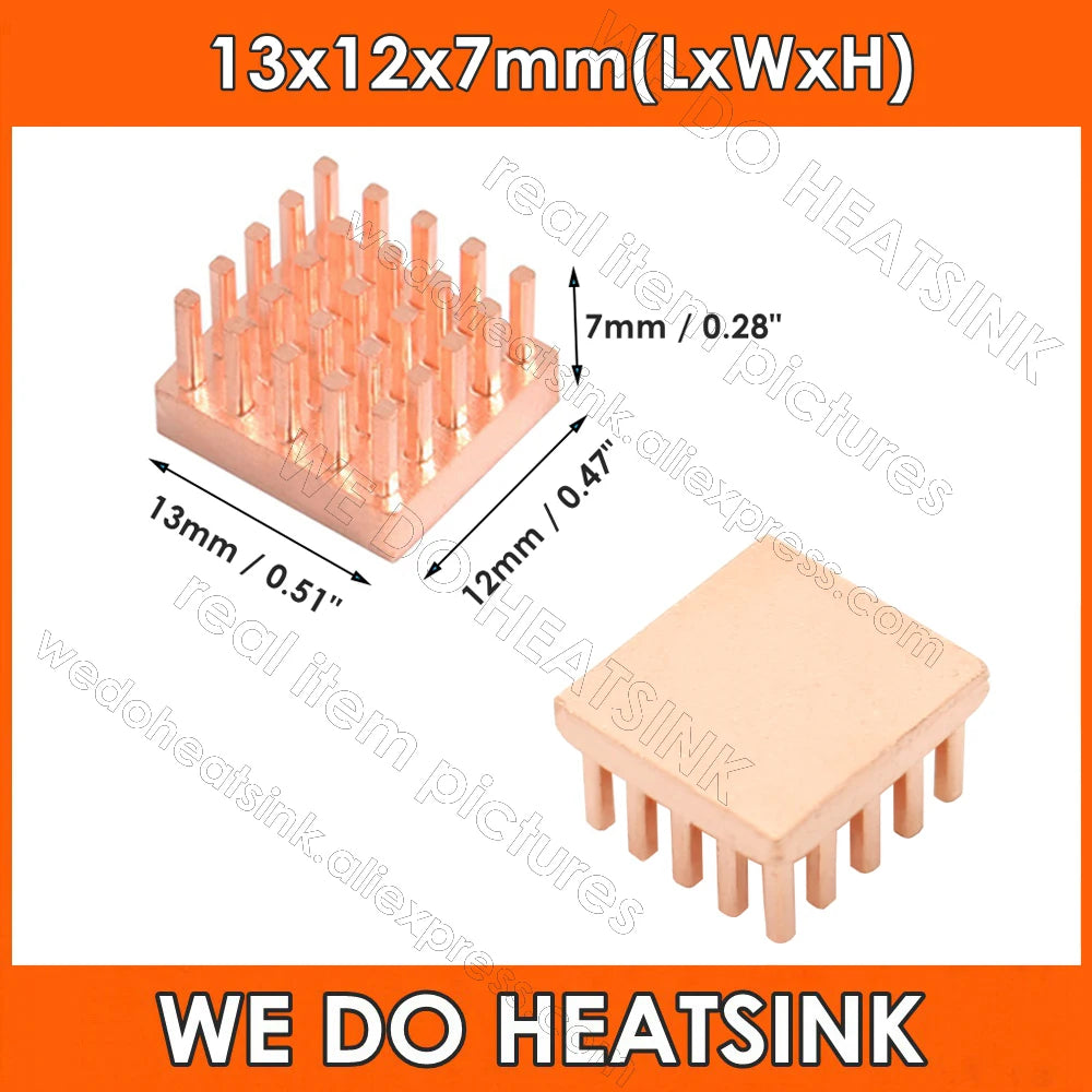 WE DO HEATSINK Small Tiny Useful Pure Copper Heat Sink Without or With Thermal Pad For Raspberry Pi Banana Pi IC Chipset Package