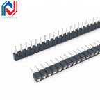1x40P 1.27mm 2.0mm 2.54mm Round Hole Male Tin Gold Female Pin Header Single Row 0.1" Breakable PCB IC Crystal Transistor Socket