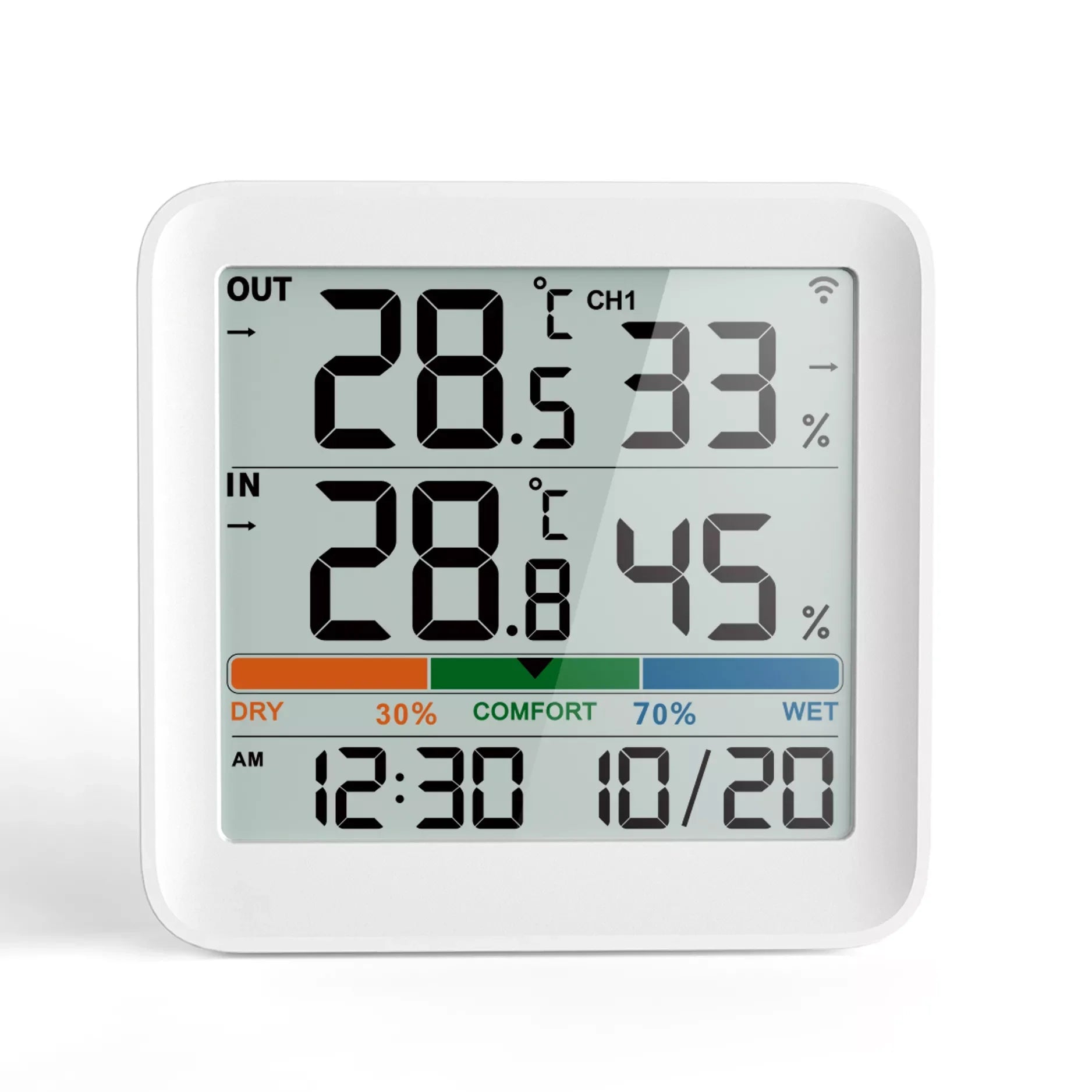 LCD Thermometer Hygrometer Sensor Gauge Indoor Room Digital Temperature Humidity Meter Weather Station For Home