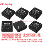 Hi-Link 15W 9-36V URB2405YMD URB2412YMD-15WR3 DC-DC 24V to 5V/12V/24V 3A 1.5A 1.2A Isolated Output Power Converter Supply Module