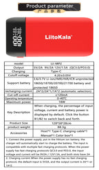 LiitoKala Lii-MP2 21700 18650 Power Bank QC3.0 Fast Charging Type-C INPUT USB Charger 20700 Mobile Power LCD Battery Charger