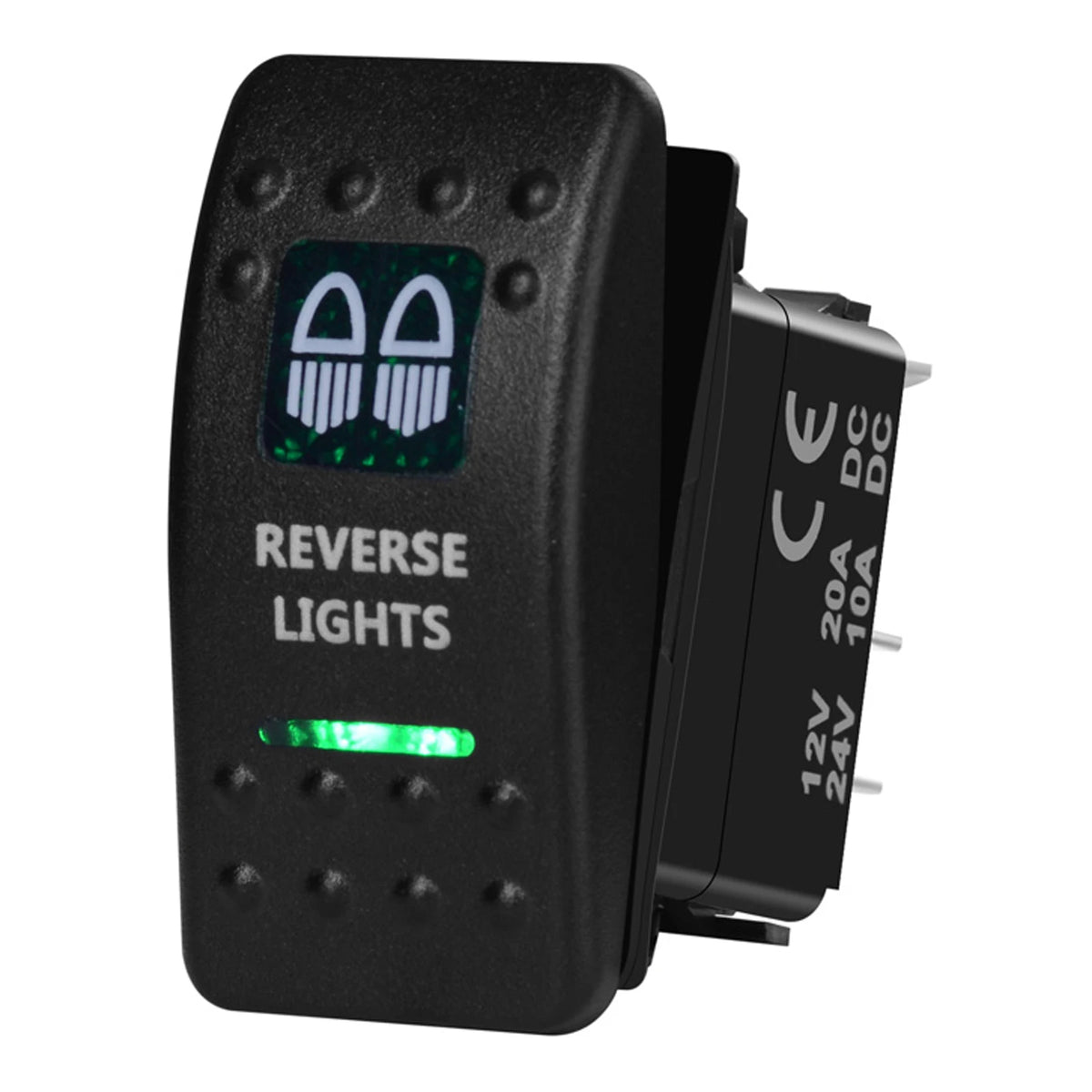 12V/24V Marine Rocker Switch Green LED SPST ON-OFF & DPDT ON-OFF-ON Momentary Toggle for 4x4 Off-Road RZR ATV ARB Carling Style