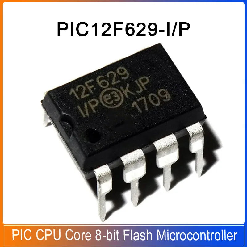 1-50PCS PIC12F629-I/P PIC12F629 DIP8 Direct Insert PIC12F675-I/P PIC12F675 DIP-8 PIC 8-bit Flash Microcontroller DIP-8 12F629