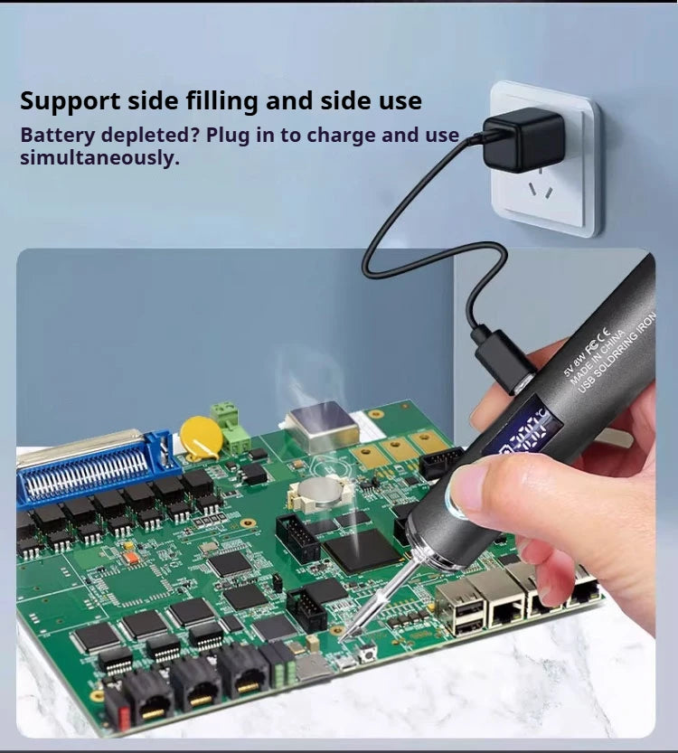Canoyu radio soldering iron usb charging intelligent digital display portable household repair soldering iron welding pen