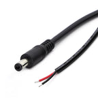 1/3/5/10Pc 18AWG DC5.5*2.1mm / 5.5*2.5mm Male Plug to Bare Wire Open End Power Wire Supply Repair Cable Connector Pigtails DIY