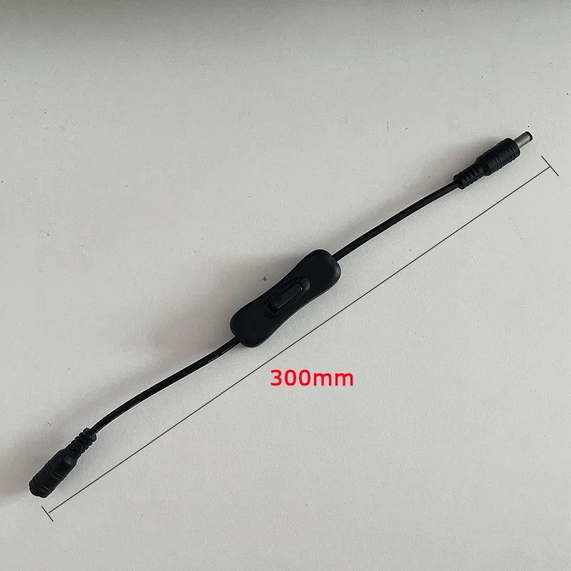 1Pc Inline 304 Switch On Off with Female Male Power Cable 5.5x2.1mm DC Connector Switch 5V 12V 24V for LED Strip Light