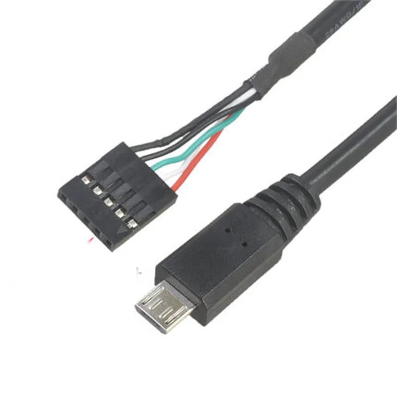 PC Computer motherboard 9P to Micro USB to DuPont 2.54mm 5Pin DuPont USB to Micro USB data Cord Aluminum foil + woven mesh cable