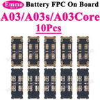 10Pcs Inner Battery FPC Connector Cilp Contact Plug For samsung A06 A55 A35 A54 A34 A33 A73 A13 A15 A16 Connector Plug On Board
