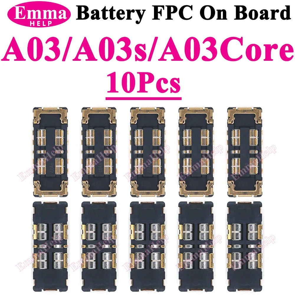 10Pcs Inner Battery FPC Connector Cilp Contact Plug For samsung A06 A55 A35 A54 A34 A33 A73 A13 A15 A16 Connector Plug On Board