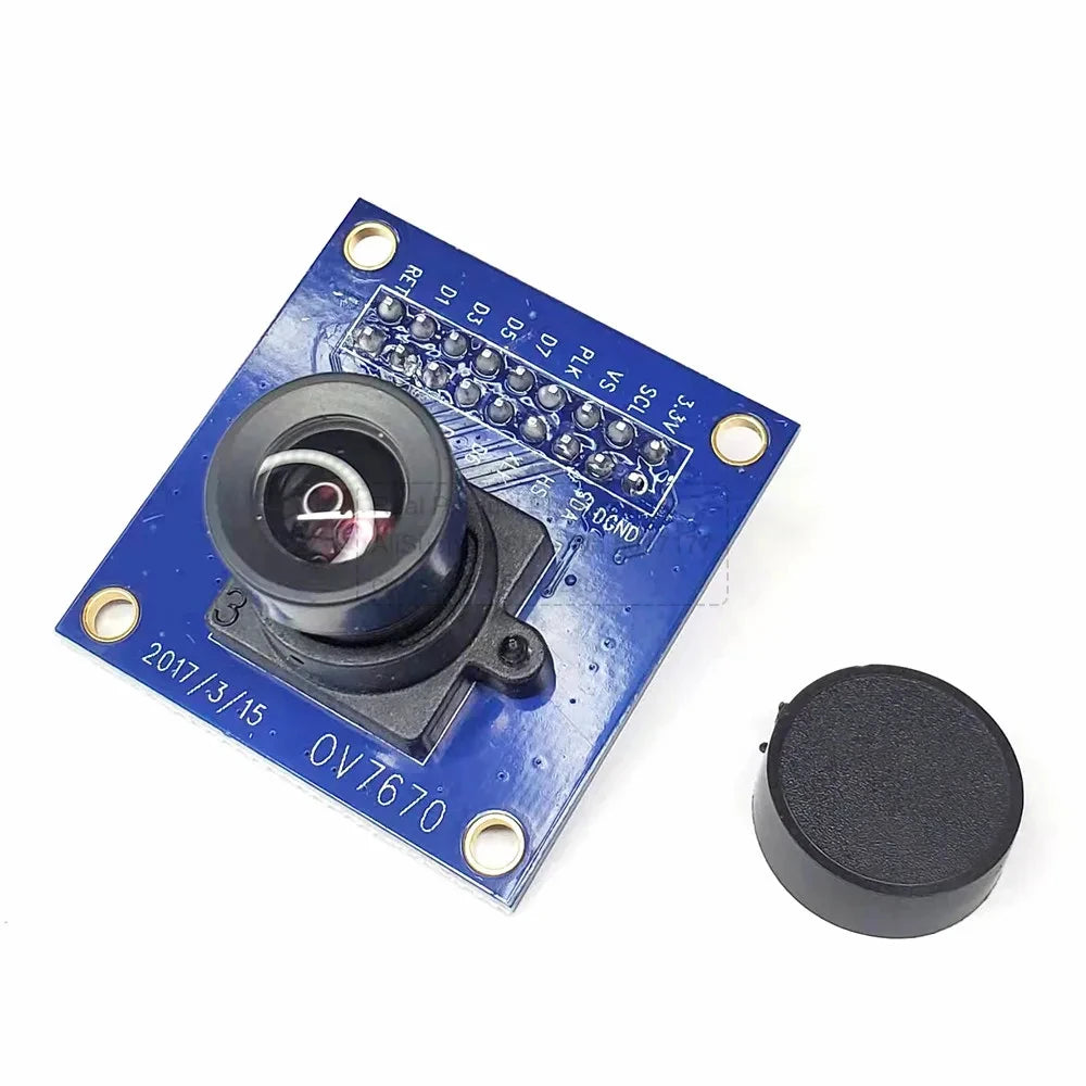 OV7670 Camera Module for STM32 Microcomputer Development Board 25 Degrees 640*480 0.3MP Adjustable Distortionless Lens 18Pin