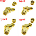 SMA Male to SMA Female RPSMA Plug Jack 45 Degrees 135 Degrees FPV Conical Adapter Brass Connector For WIFI Race Goggle Antenna