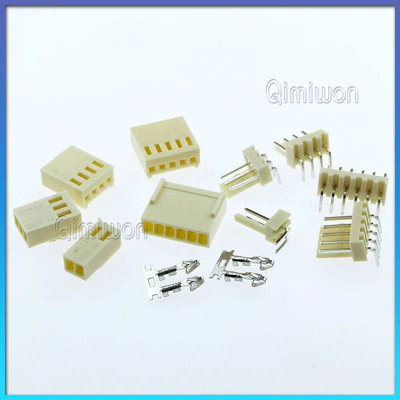 40 sets KF2510 Connector 2.54mm Pitch 2P-6Pin Straight/Curved Male Female Socket Housing Plug Pin Header Crimp Terminals KF-2510
