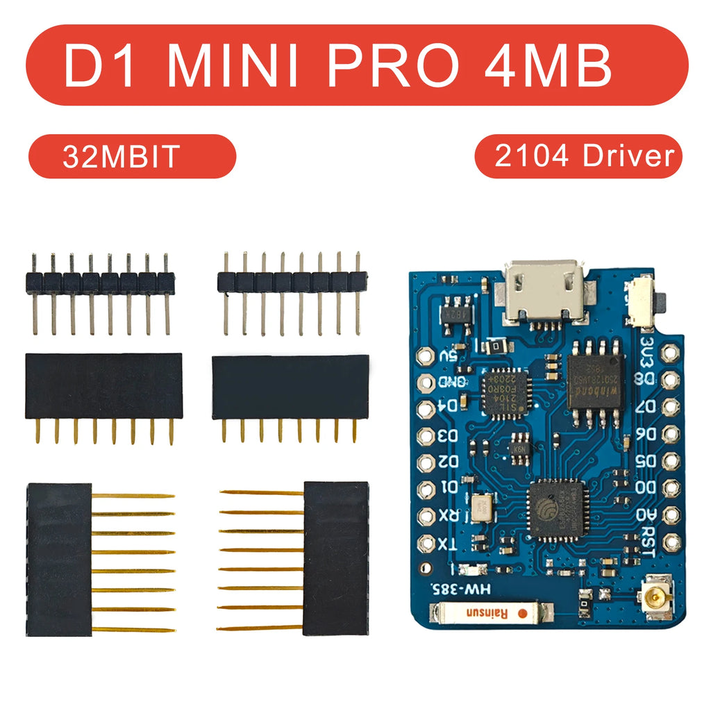 Wireless D1 Mini Pro Development Board ESP8266 ESP32-S2 WiFi Bluetooth IoT 16MB 4MB TypeC for Arduino NodeMCU Starter Kit Module