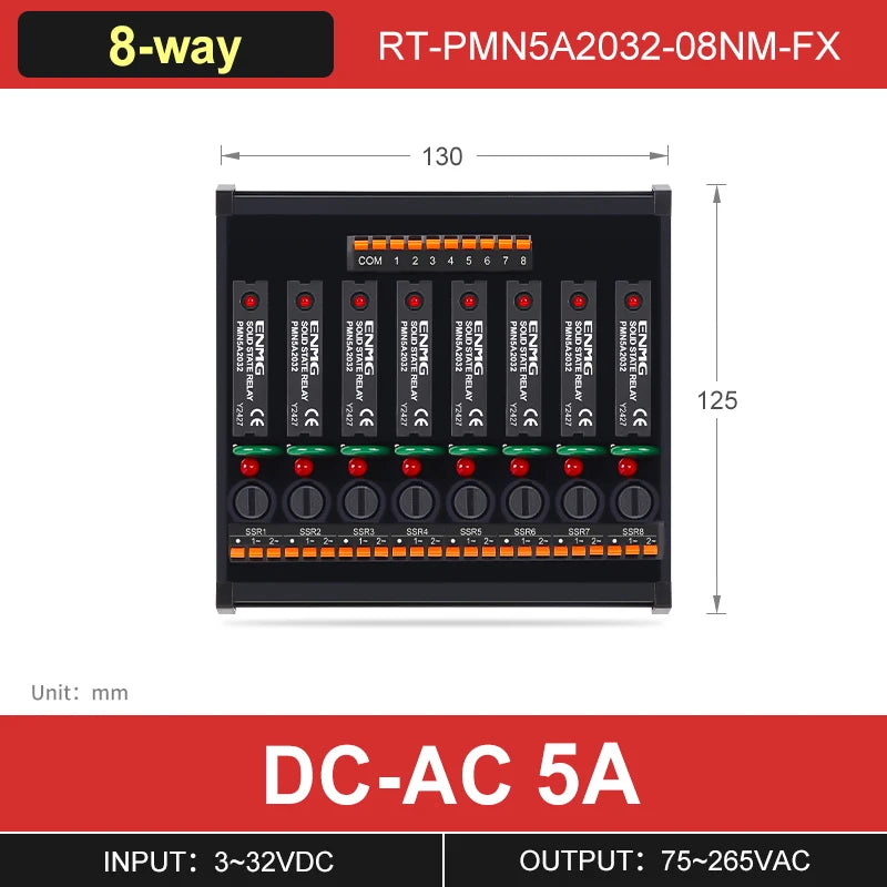ENMG solid state optical isolated contactless 5~24Vdc Screw Inline relay 0-60V AC/DCdual-us module plc dc amplifier board module