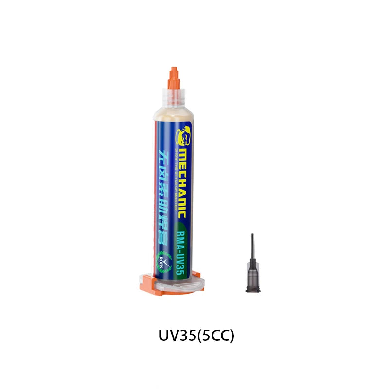 MECHANIC LEAD-Free Soldering Flux UV10/UV50/UV80 No-Clean Solder Welding Paste for Mobile Phone PC PCB SMD Chip BGA Repair Tools