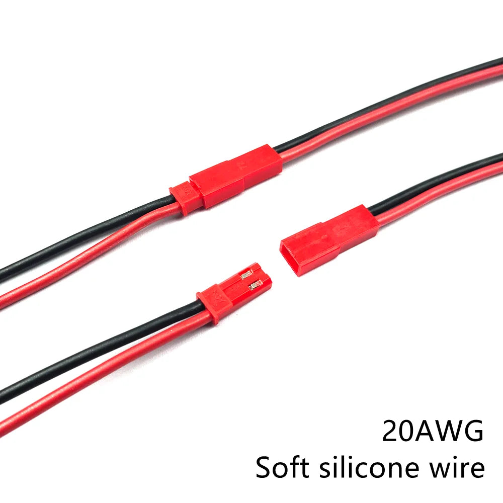 5/10/20Pairs JST SYP 2Pin Connector Male Female Plug 20AWG 10cm Silicone Cable for LED Strip RC Battery