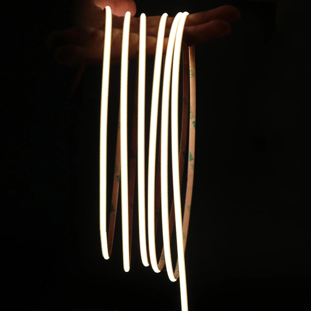 5V USB Tuya WiFi Tuya Zigbee 3mm 4mm Ultra Thin COB LED Strip Lights for Home Decor DIY Blue/Pink/Purple High Density LED Tape