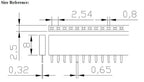 10pcs 2.54mm 2X2/3/4/5/6/8/10/12/13/20/40 Pin Female Header Strip Connector Double Row Straight Needle  2.54 Female Header Socke