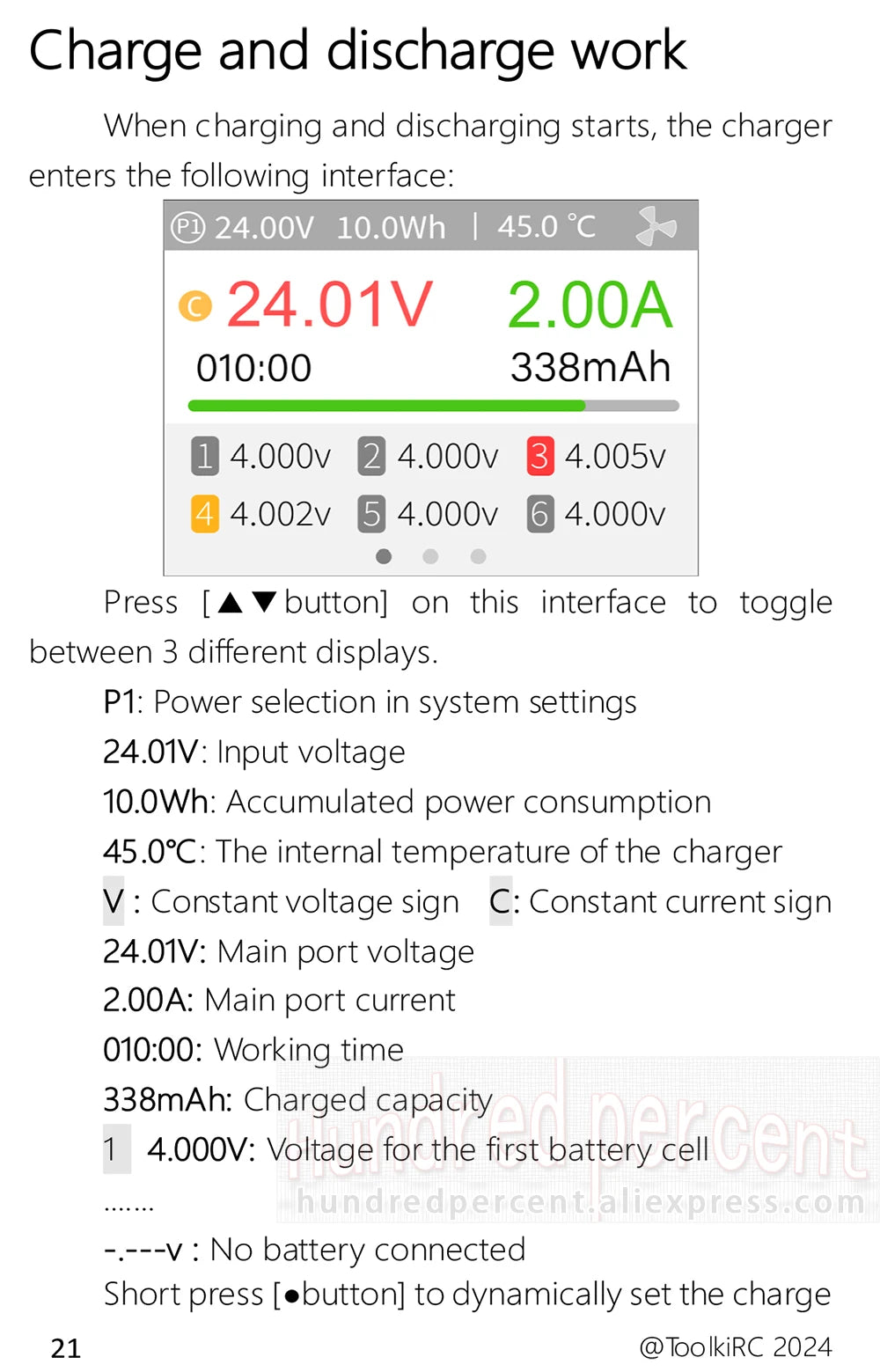 ToolkitRC M6AC Smart Lipo Battery Charger Discharger AC 120W DC300W MAX30A for 1-6S Battery FPV Model Spare Part LiHV LIFE LILON